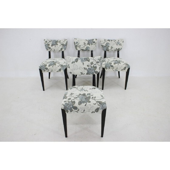 Image 1 of Set van 4 vintage eetkamerstoelen door Jindrich Halabala, Tsjecho-Slowakije 1950