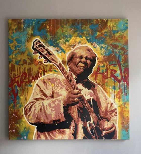 Image 1 of Rodrigo Izolag Bb King Origineel Schilderij