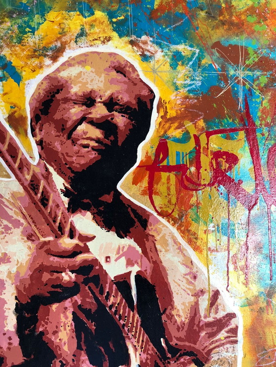 Image 1 of Rodrigo Izolag Bb King Origineel Schilderij