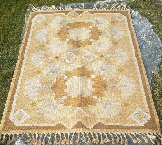 Image 1 of Zweeds Rölakan tapijt van Ingegerd Silow, 1950S