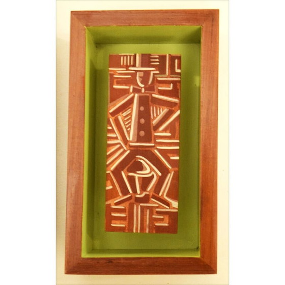 Image 1 of Vintage houten wandlamp, 1950