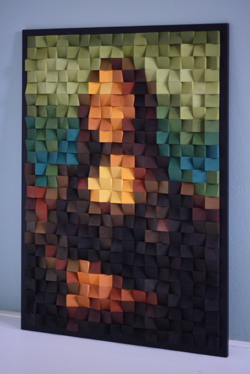 Houten Kunst "Mona Lisa