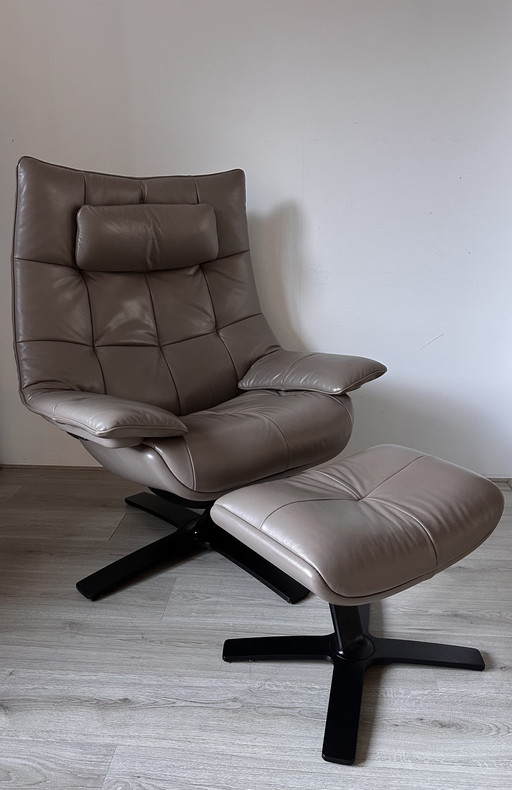 Natuzzi Re-Vive Met Hocker