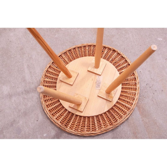 Image 1 of Vintage rotan salontafel van Jan Kalous voor Úluv, Tsjecho-Slowakije 1960