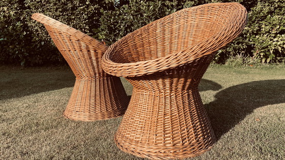 Image 1 of 2x rotan fauteuil / rieten fauteuil