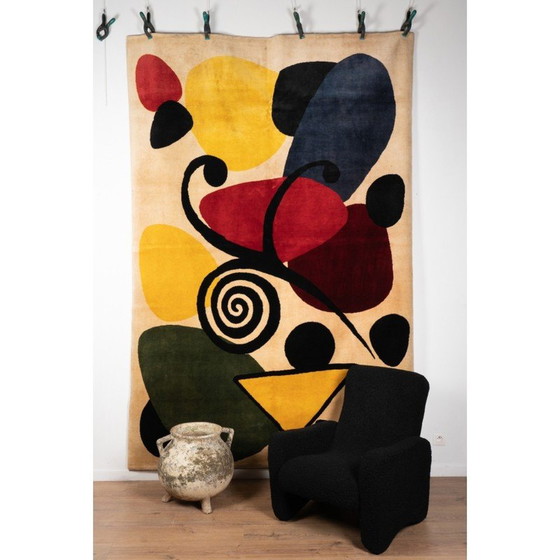 Image 1 of Vintage wollen vloerkleed van Alexander Calder