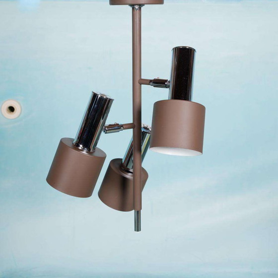 Image 1 of Vintage hanglamp 3 spots Space age chandelier Staff Leuchten