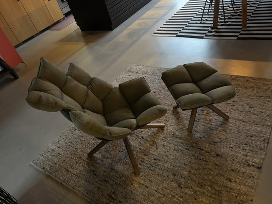 Image 1 of B&B Italia Husk H3G Lounge Chair Met Voetenbank Hp4