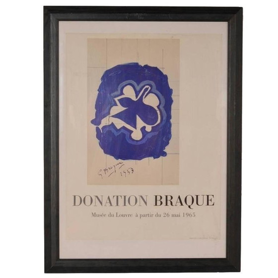 Image 1 of Lithografie uit 1965 door Georges Braque voor Louvre Museum, gedrukt door Mourlot