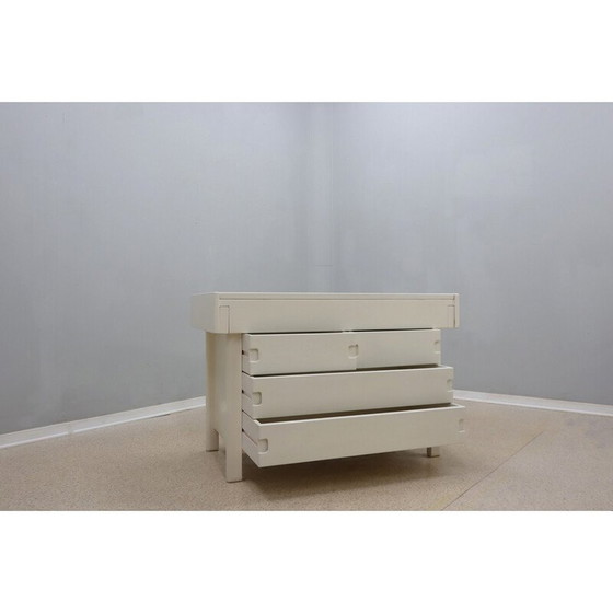 Image 1 of Vintage gelakte massief houten ladekast van E. Radaelli voor Saporiti, 1970