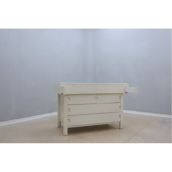 Image 1 of Vintage gelakte massief houten ladekast van E. Radaelli voor Saporiti, 1970