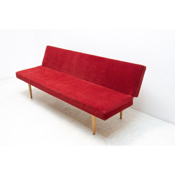 Image 1 of Mid century opklapbaar daybed van Miroslav Navrátil, Tsjecho-Slowakije 1960