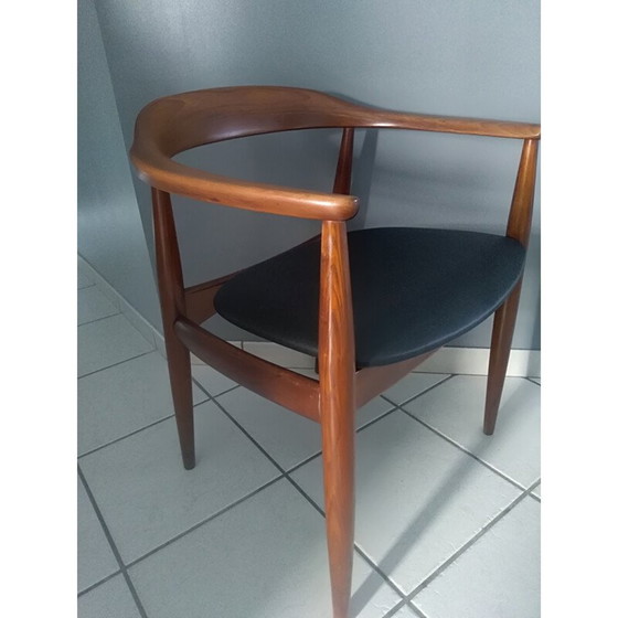Image 1 of Vintage teakhouten fauteuil van IllUM Wikkelso voor Deense Niels Eilersen 1960