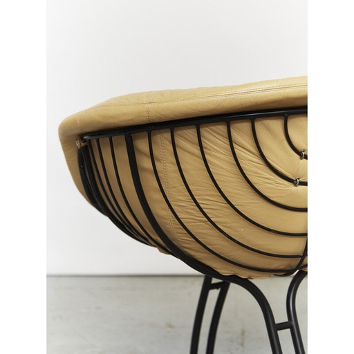 Vintage "Pan Am" stoelen van stalen buizen en leer door Gastone Rinaldi voor Rima, Italië