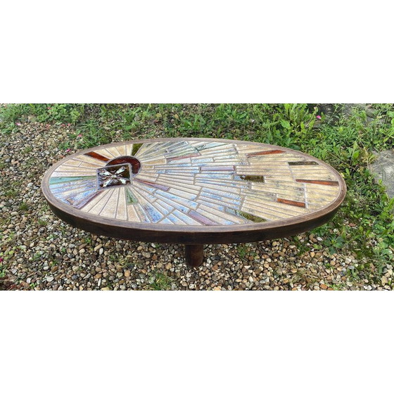 Image 1 of Vintage keramische salontafel van Barrois Vallauris, 1970
