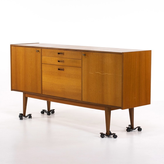 Image 1 of Teakhouten dressoir lengte 1960 Denemarken