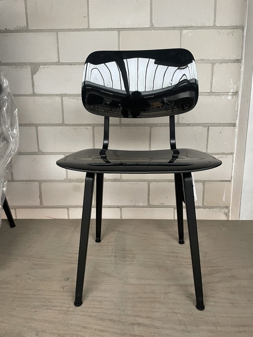 4X Ahrend Revolt Chair Hoogglans Zwart (Nieuw)