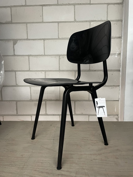 4X Ahrend Revolt Chair Hoogglans Zwart (Nieuw)