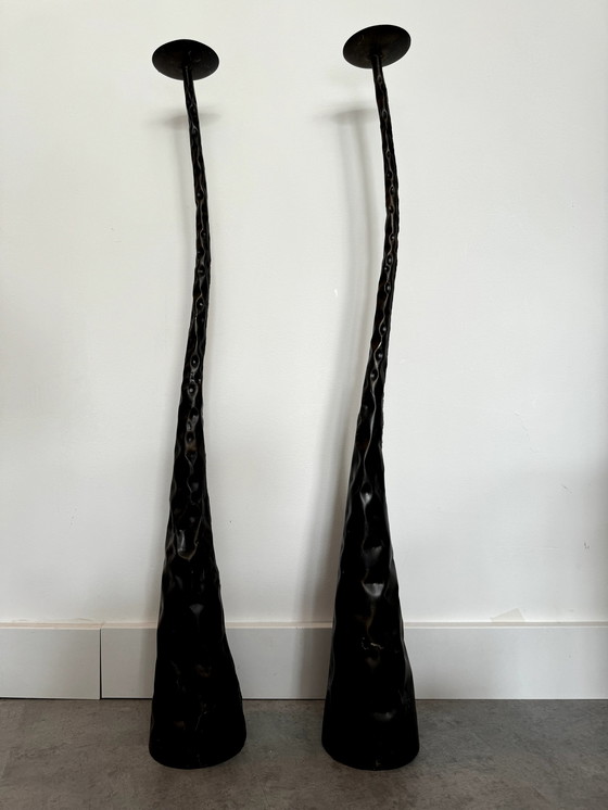 Image 1 of sculptural candleholders