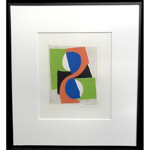 Kleurenlitho door Sonia Delaunay, 1970