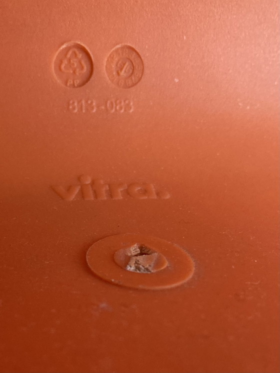 Image 1 of 2x Vitra stoel Verner Panton Oranje