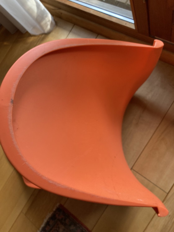 Image 1 of 2x Vitra stoel Verner Panton Oranje