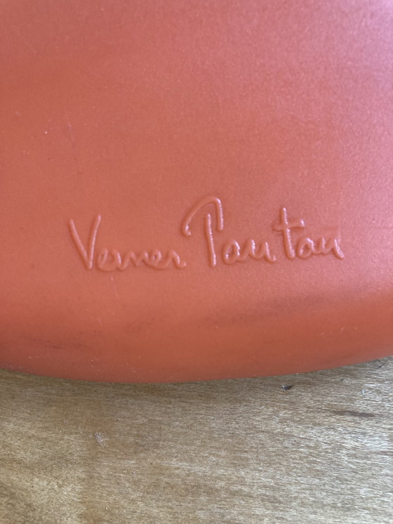 Image 1 of 2x Vitra stoel Verner Panton Oranje