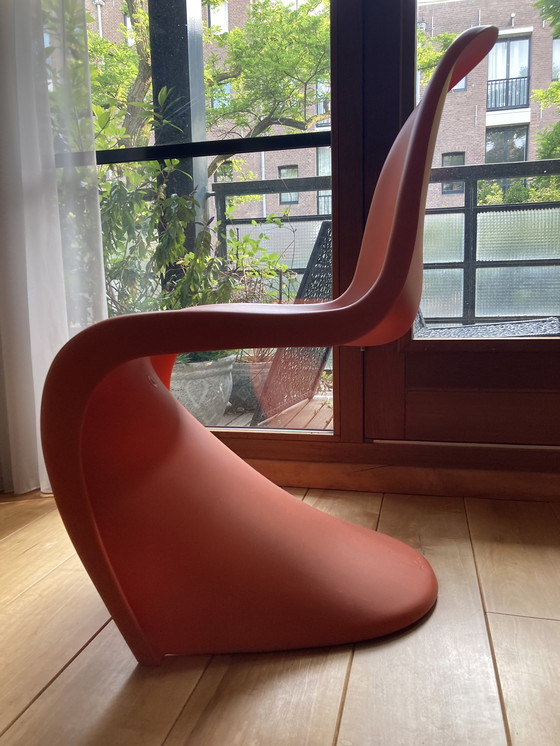 Image 1 of 2x Vitra stoel Verner Panton Oranje