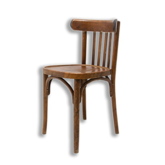 Image 1 of Beukenhouten en gebogen houten vintage stoel van Thonet, Tsjecho-Slowakije 1950