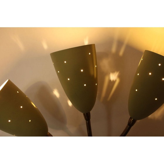 Image 1 of Italiaanse vintage wandlamp in pastelgroen 1950