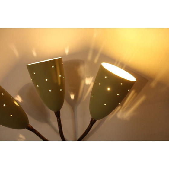 Image 1 of Italiaanse vintage wandlamp in pastelgroen 1950