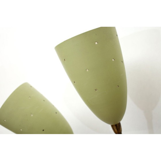 Image 1 of Italiaanse vintage wandlamp in pastelgroen 1950