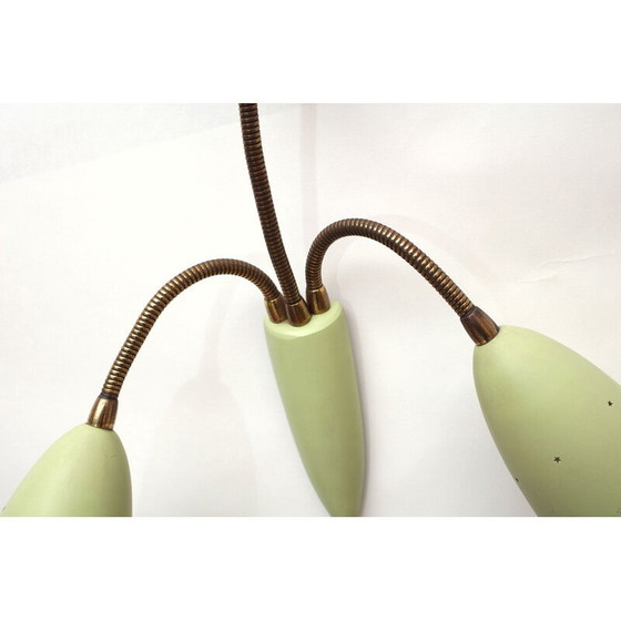 Image 1 of Italiaanse vintage wandlamp in pastelgroen 1950