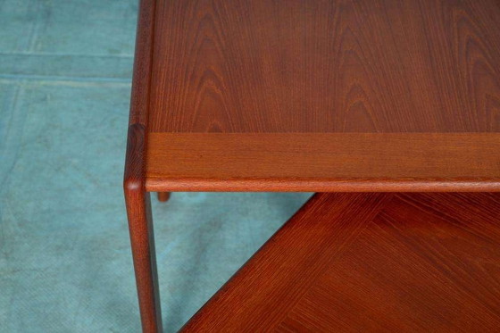 Image 1 of Space age bijzettafels teak Danish vintage nesting tables