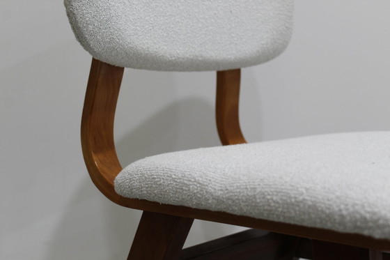 Image 1 of 4x vintage eetkamerstoelen - jaren '60, wit, crème