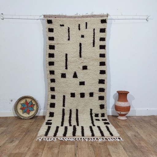 Tapis Berbère Marocain En Laine Naturelle - Marokkaans Berber Tapijt Van Natuurlijke Wol