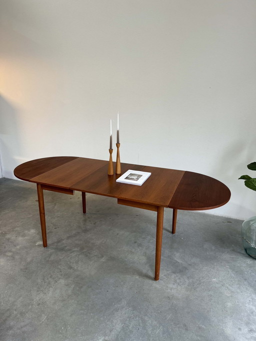 Deense Vintage Eettafel Uitschuifbaar