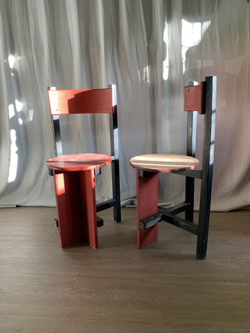 2x Piet Blom Bastille Stoelen