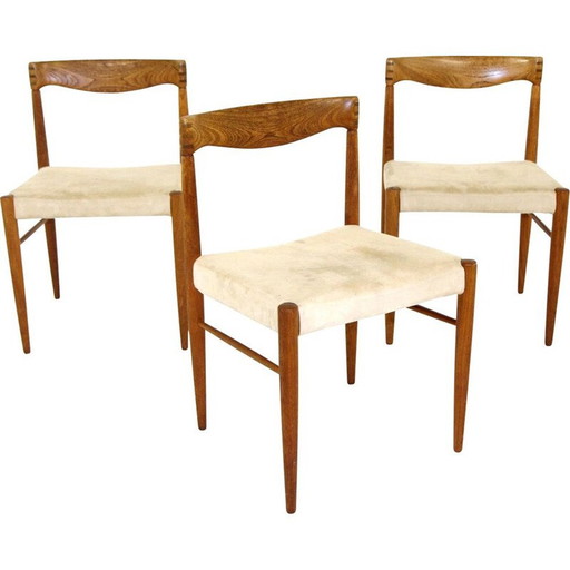 Set van 3 vintage eikenhouten stoelen van H W Klein voor Bramin, Denemarken 1960