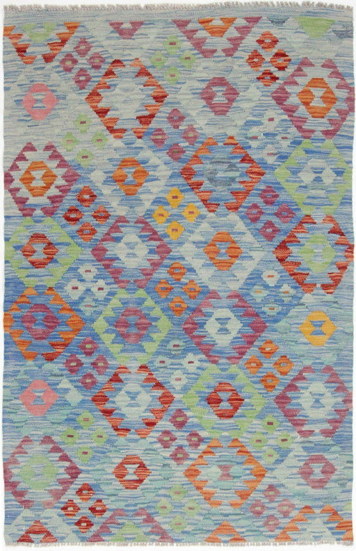 Originele oude stijl Kelim Afghan 154 X 105 Cm Top staat