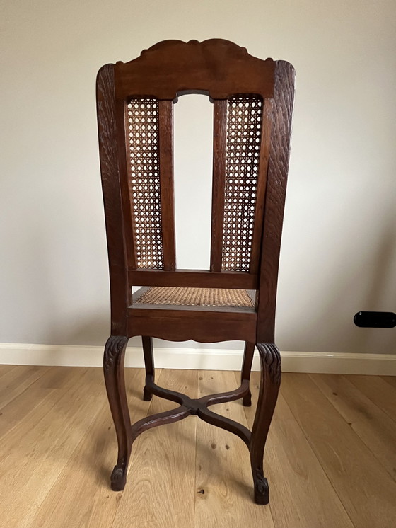 Image 1 of 4x Vintage Houten Eetkamer Stoelen