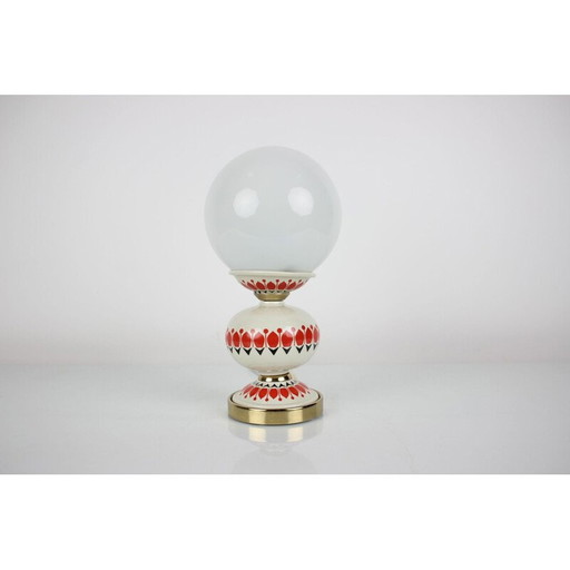 Vintage porseleinen lamp, Tsjechoslowakije 1960