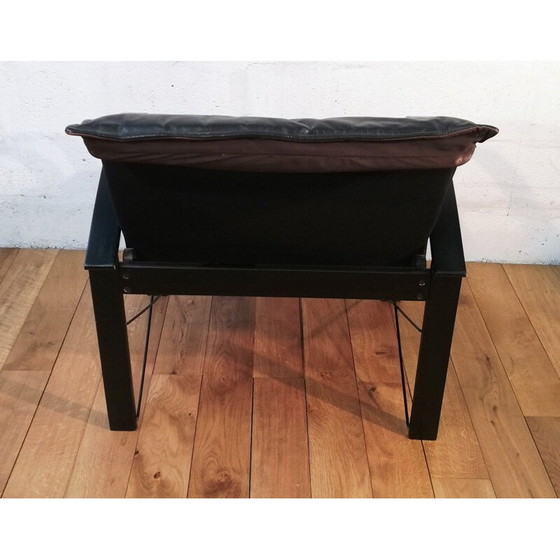 Image 1 of Paar vintage leren fauteuils van Tord Bjorklund voor Polhem Ikea, 1981