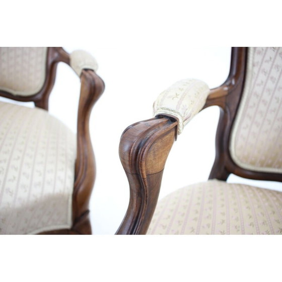 Image 1 of Paar vintage Deense Rococo fauteuils, jaren 1900