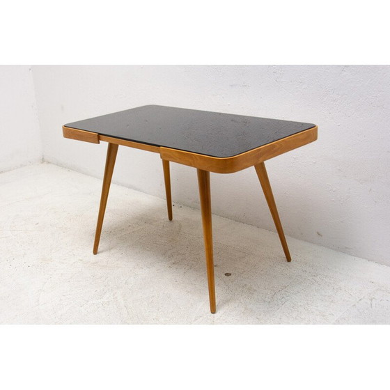 Image 1 of Mid century opaxiet glazen salontafel, Tsjecho-Slowakije 1960