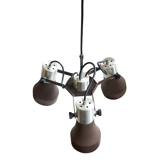 Image 1 of Mid Century Drievoudige Hanglamp, 1970