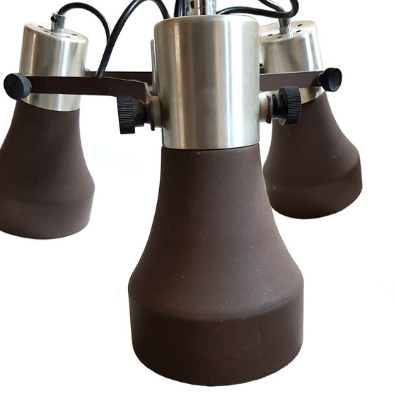 Image 1 of Mid Century Drievoudige Hanglamp, 1970