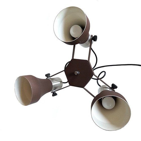 Image 1 of Mid Century Drievoudige Hanglamp, 1970