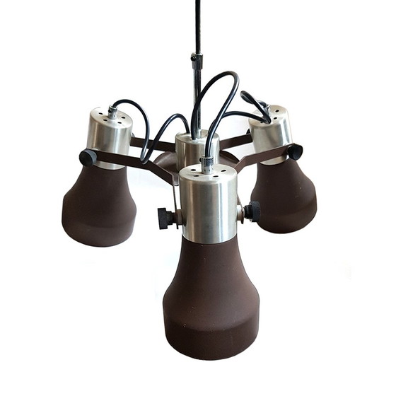 Image 1 of Mid Century Drievoudige Hanglamp, 1970