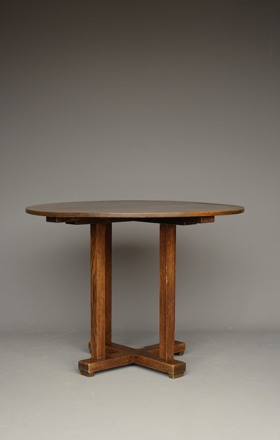 Image 1 of Art Deco Eikenhouten Console Tafel door Frits Spanjaard voor Lov, jaren 1920